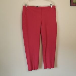 Elie Tahari Cropped Pants Dark Salmon Pink Size 10 Large